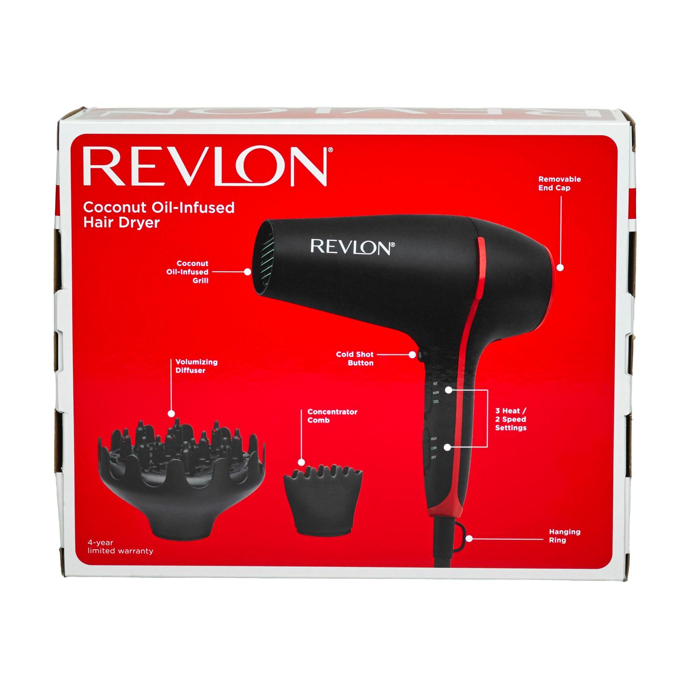 Revlon SmoothStay Coconut Oil Infused Hair Dryer; image 4 of 4