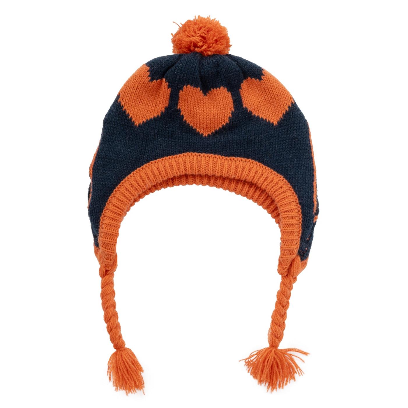 Simply Dog Blue Heart Pom Knit Hat XS/S; image 2 of 2