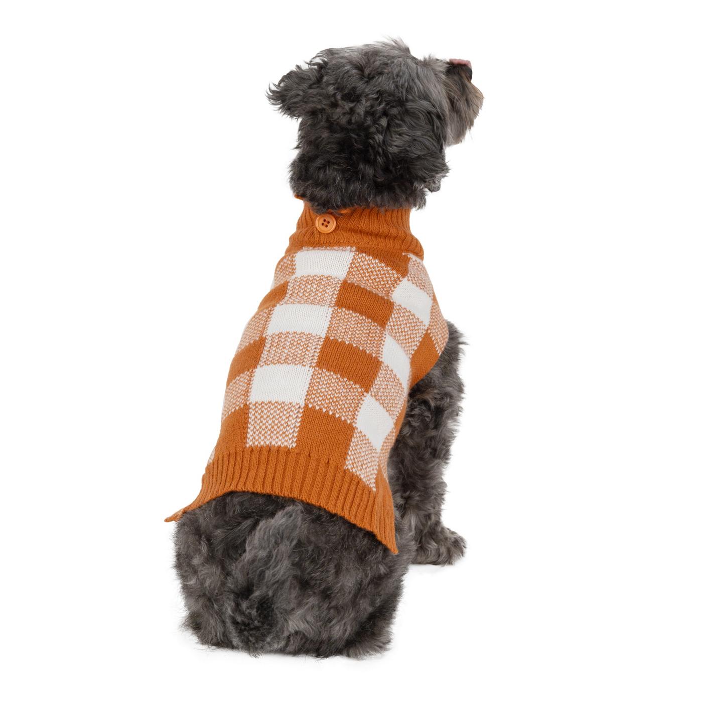 Simply Dog Buffalo Check Plaid Sweater Medium; image 1 of 3