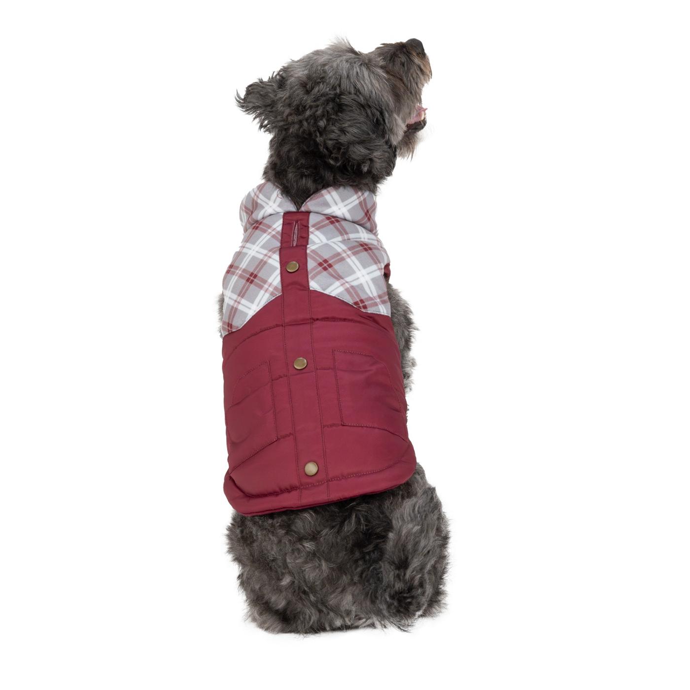 Simply Dog Red Plaid Yoke Bomber Jacket Large; image 1 of 3