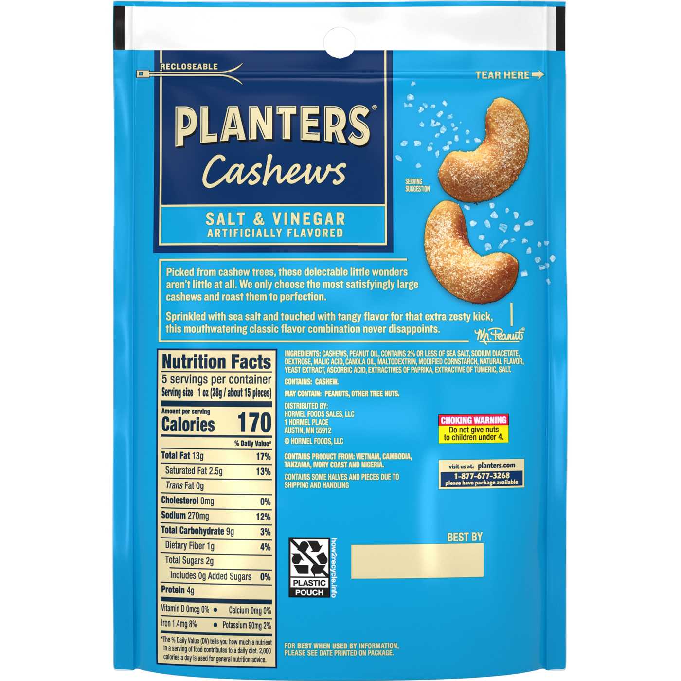 Planters Cashews - Salt & Vinegar; image 2 of 2