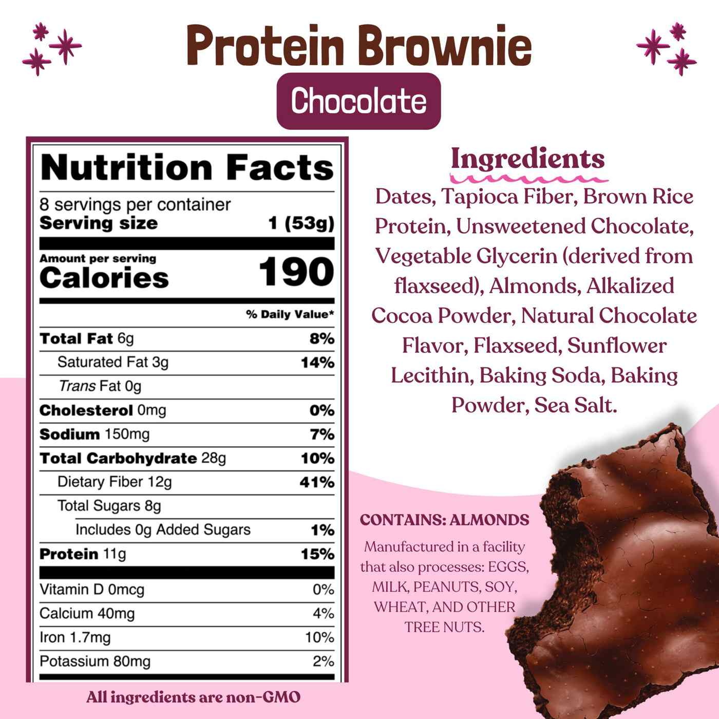 Elavi Chocolate Protein Brownie; image 3 of 5