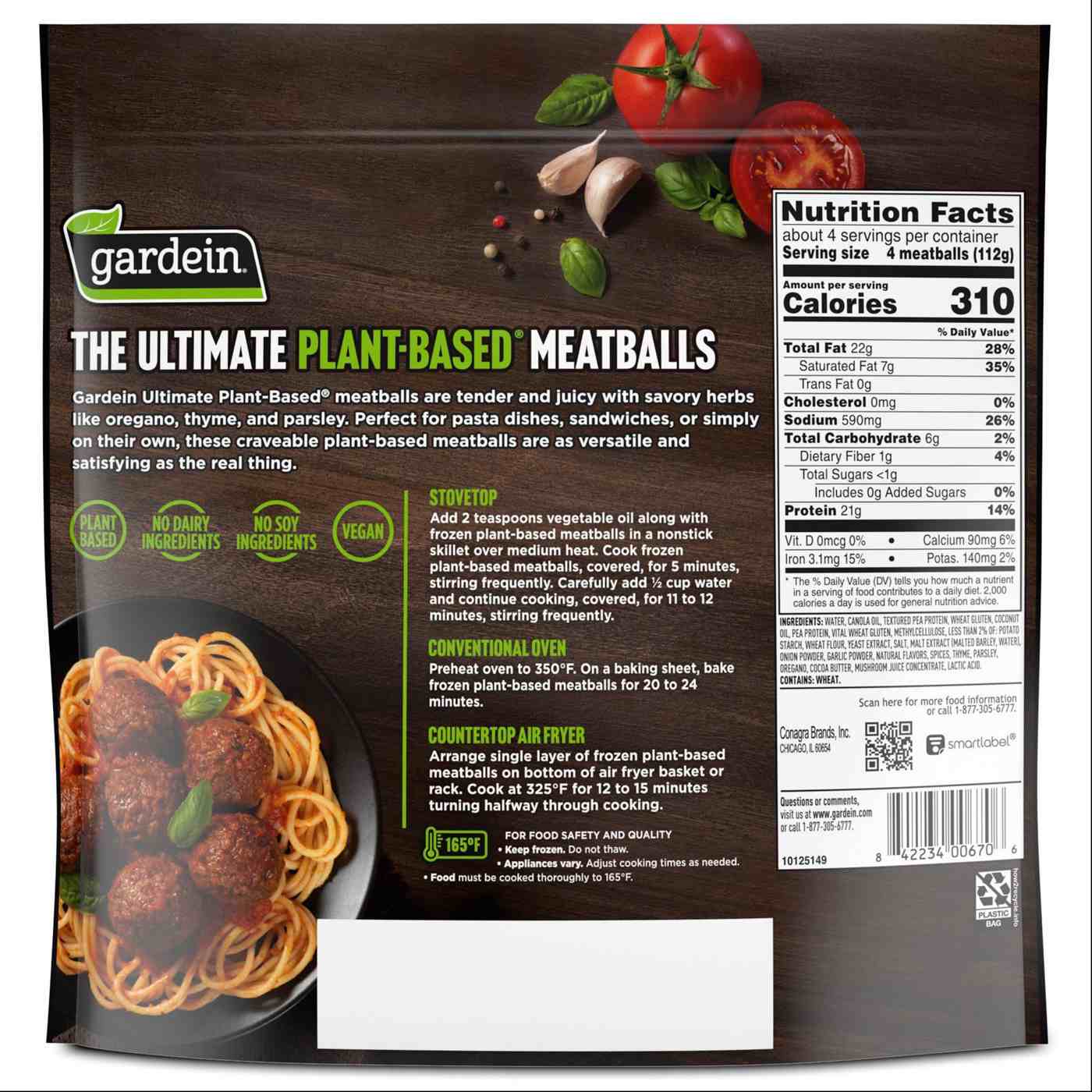 Gardein Ultimate Plant-Based Meatballs; image 2 of 2