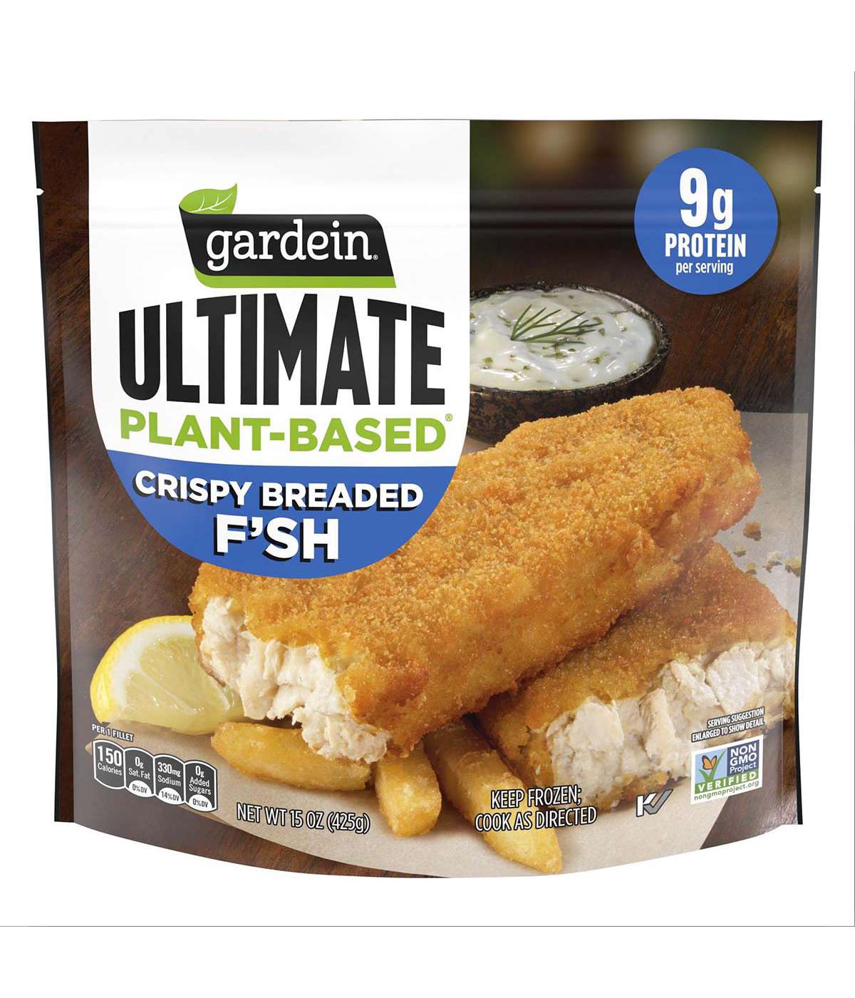 Gardein Ultimate Plant-Based Crispy Breaded F'sh; image 1 of 3