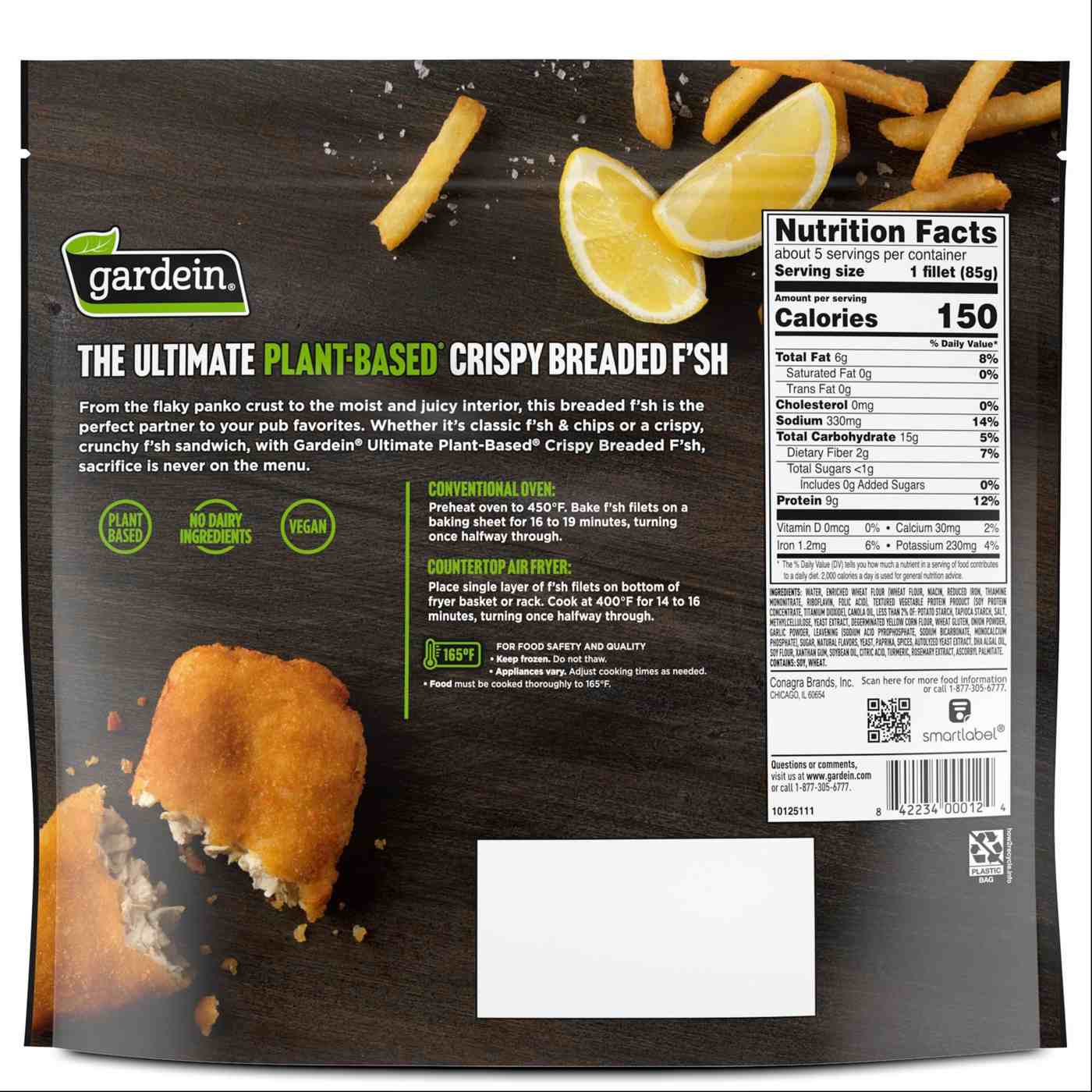 Gardein Ultimate Plant-Based Crispy Breaded F'sh; image 3 of 3