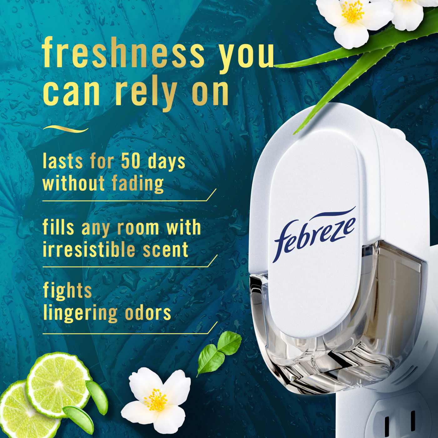 Febreze Luxe Plug In Air Freshener Odor-Fighting Scented Oil Refill - Rainforest; image 9 of 10
