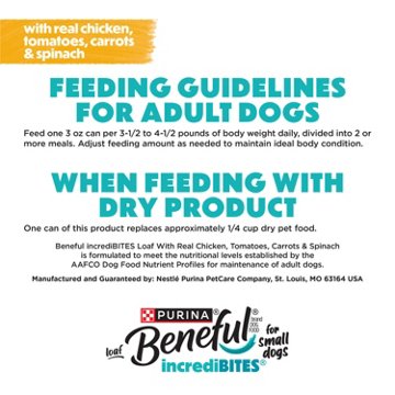 Beneful Small Breed Wet Dog Food, IncrediBites Loaf With Real Chicken Recipe