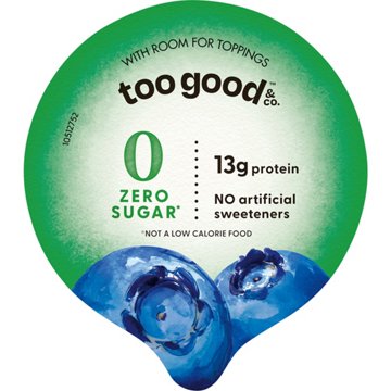 Too Good & Co. Zero Sugar Greek Yogurt - Blueberry