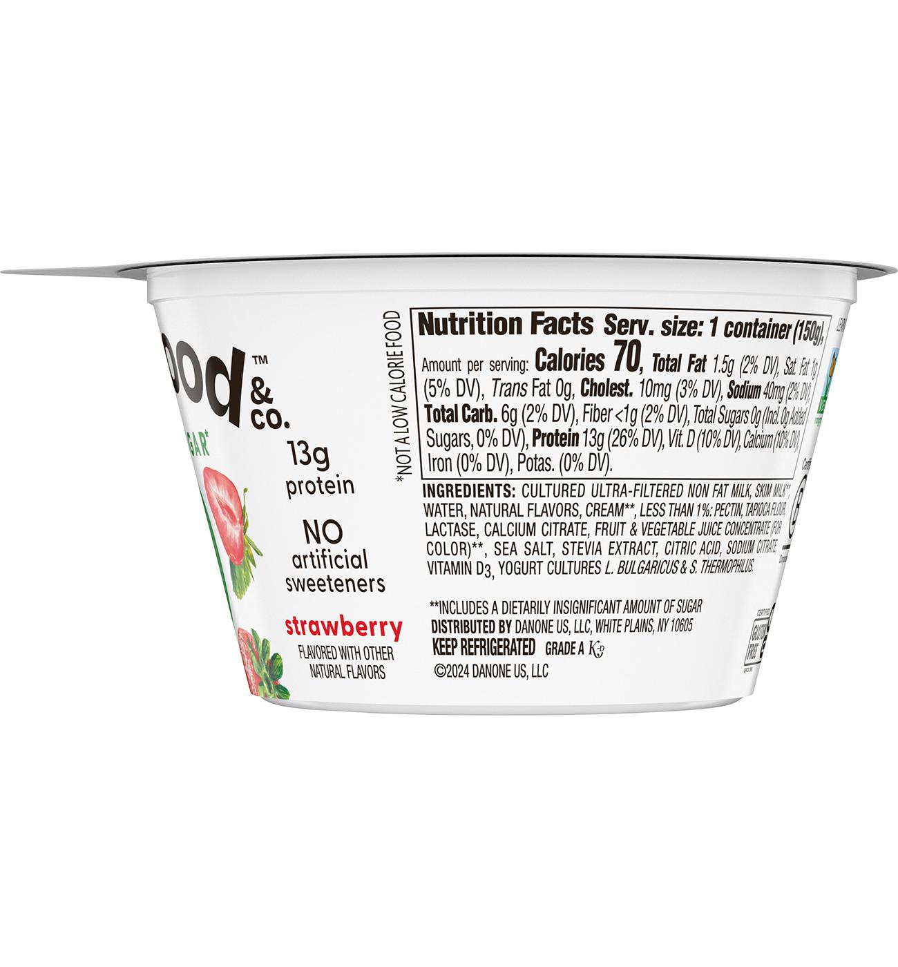 Too Good & Co. Zero Sugar Greek Yogurt - Strawberry; image 2 of 4