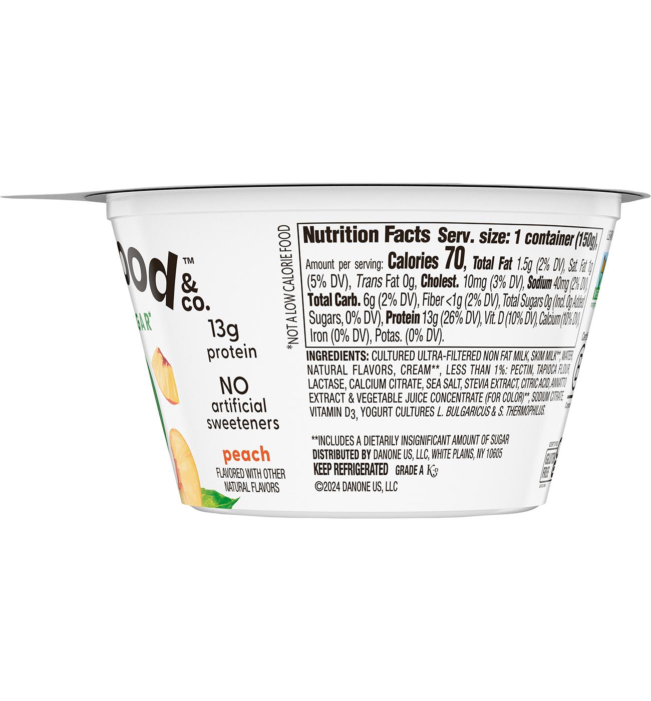 Too Good & Co. Zero Sugar Greek Yogurt - Peach; image 2 of 4