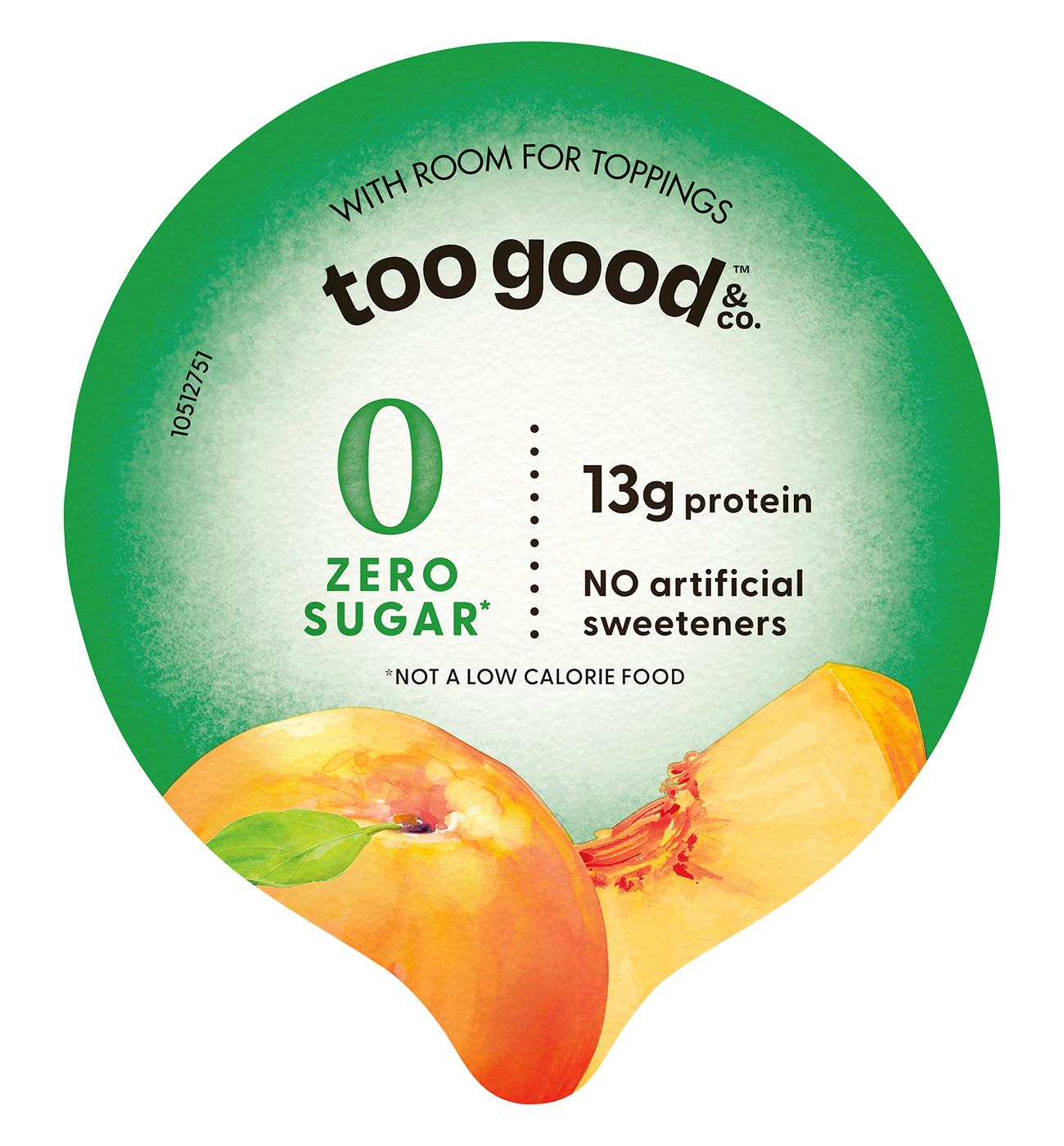 Too Good & Co. Zero Sugar Greek Yogurt - Peach; image 3 of 4