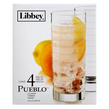 Libbey Pueblo Glass Set, 4 pk, 16.5 oz