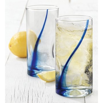 Libbey Impressions Blue Ribbon Glass Set, 4 pk, 16.7 oz