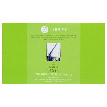 Libbey Impressions Blue Ribbon Glass Set, 4 pk, 12.5 oz