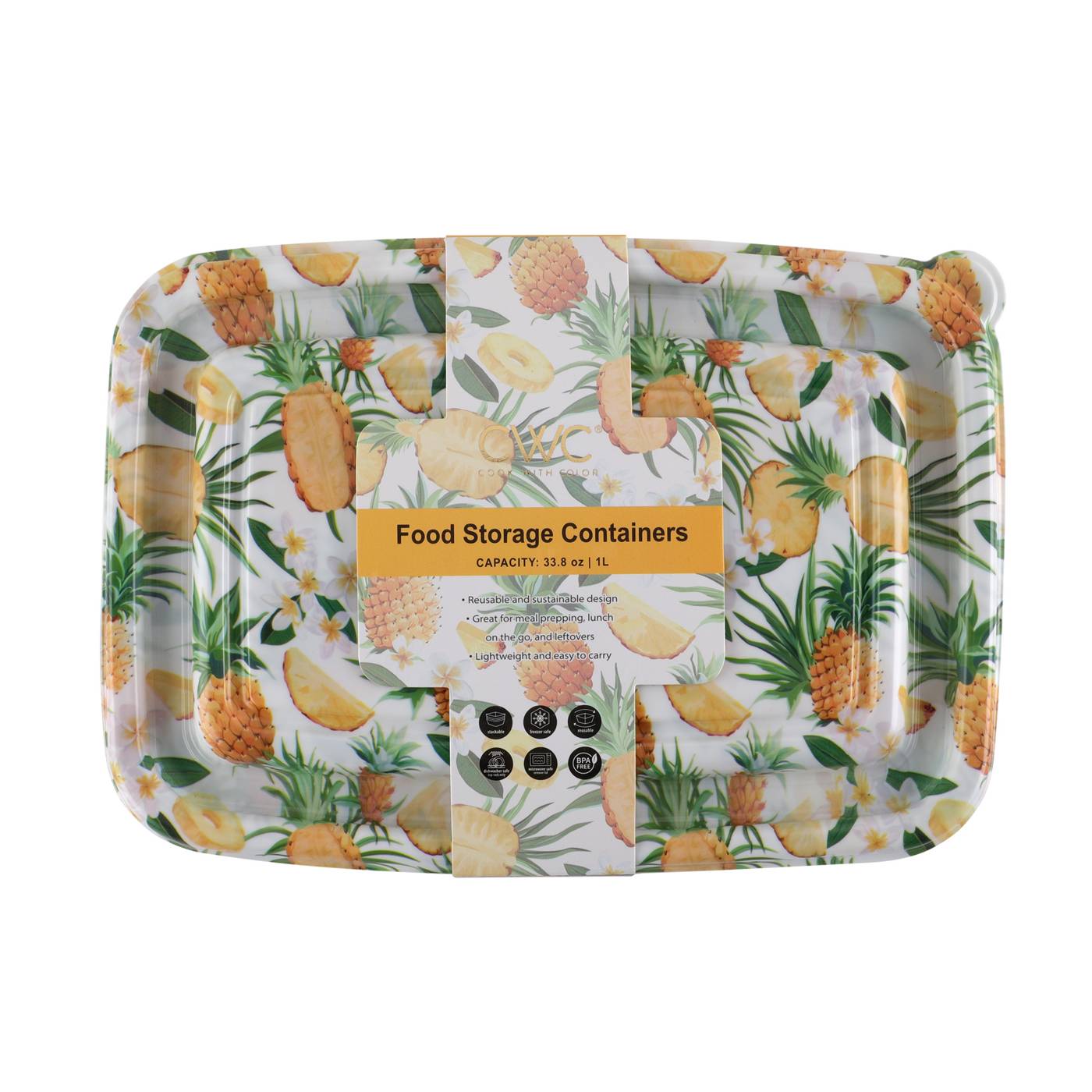 Cook With Color Pineapple Rectangle Food Storage Containers & Lids, 10 pk; image 3 of 4