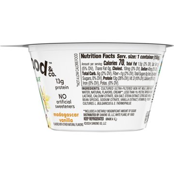Too Good & Co. Zero Sugar Greek Yogurt - Vanilla