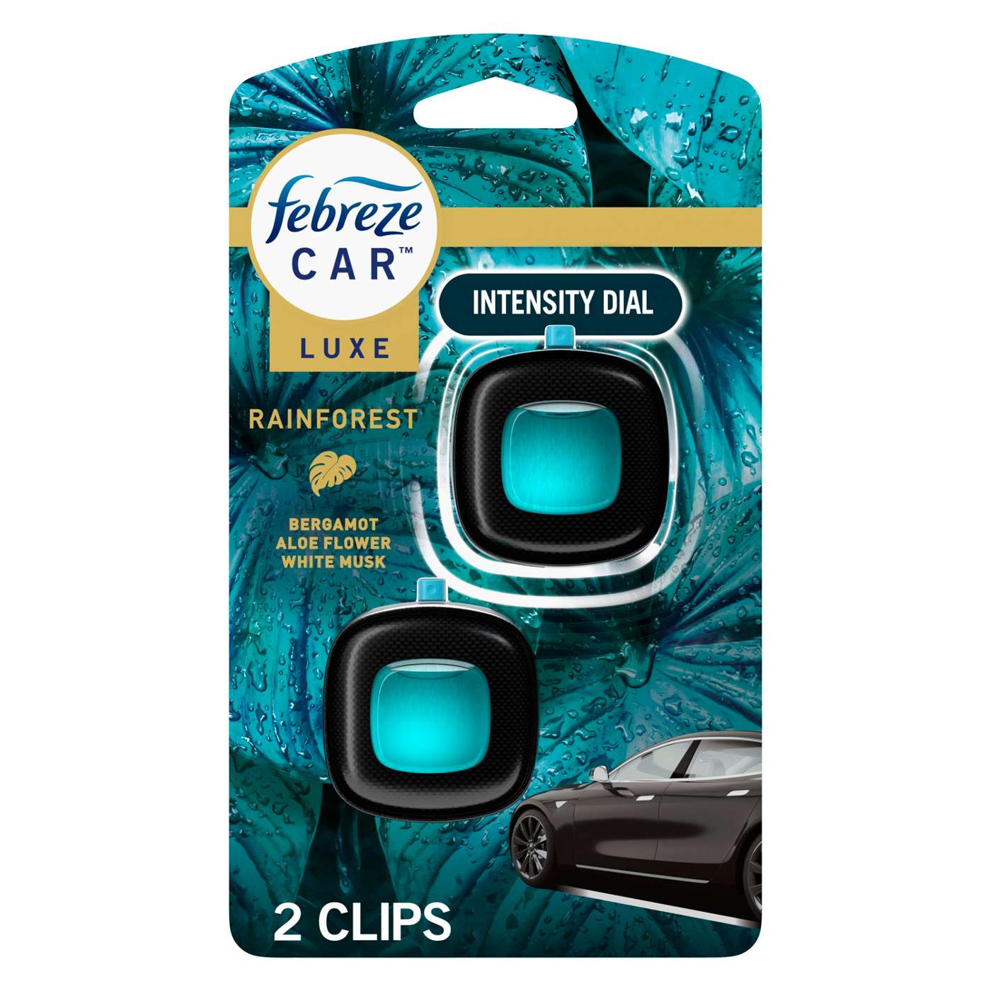 Febreze Car Luxe Clips - Rainforest; image 1 of 10