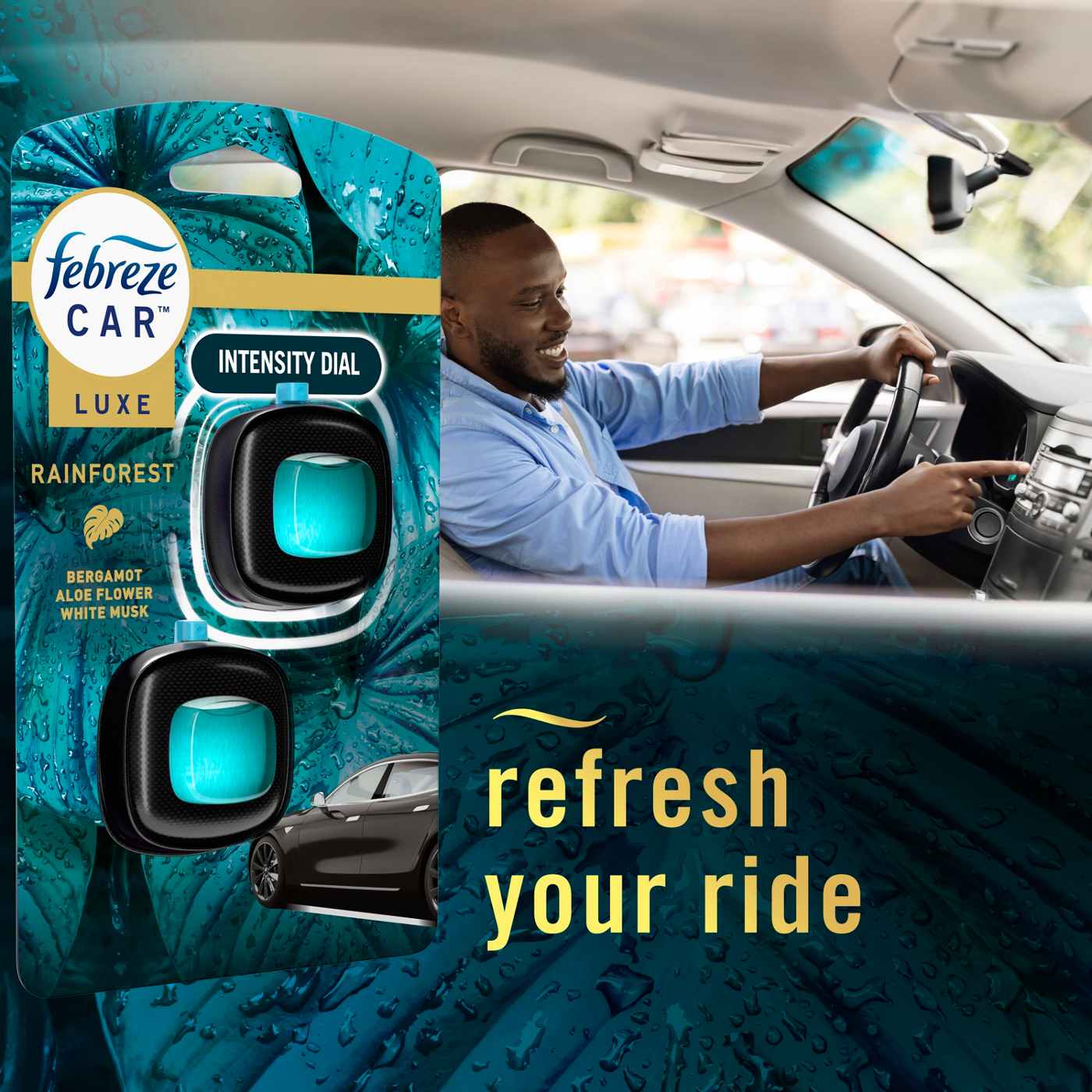 Febreze Car Luxe Clips - Rainforest; image 7 of 10