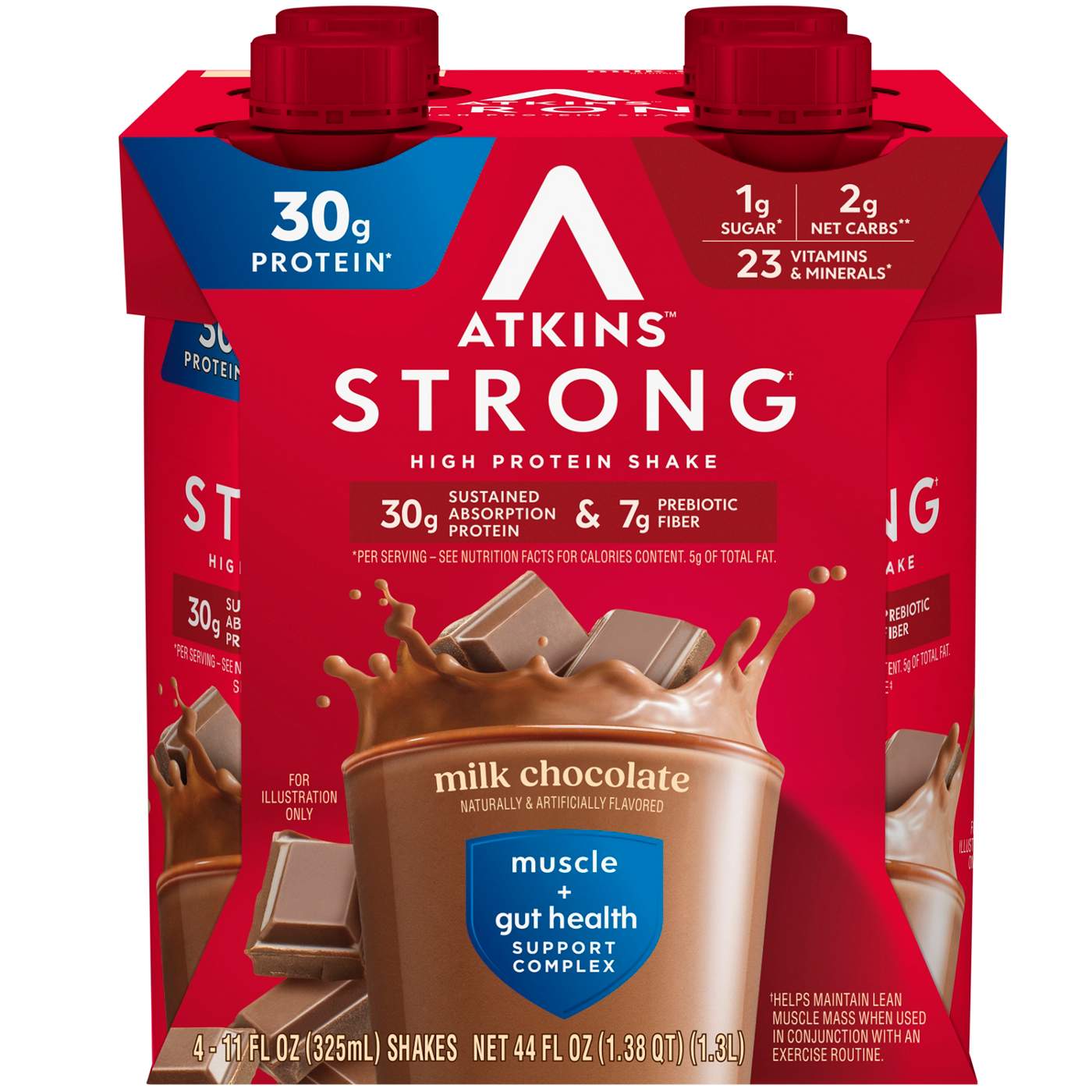 Atkins Strong High Protein Shakes - Milk Chocolate; image 1 of 2