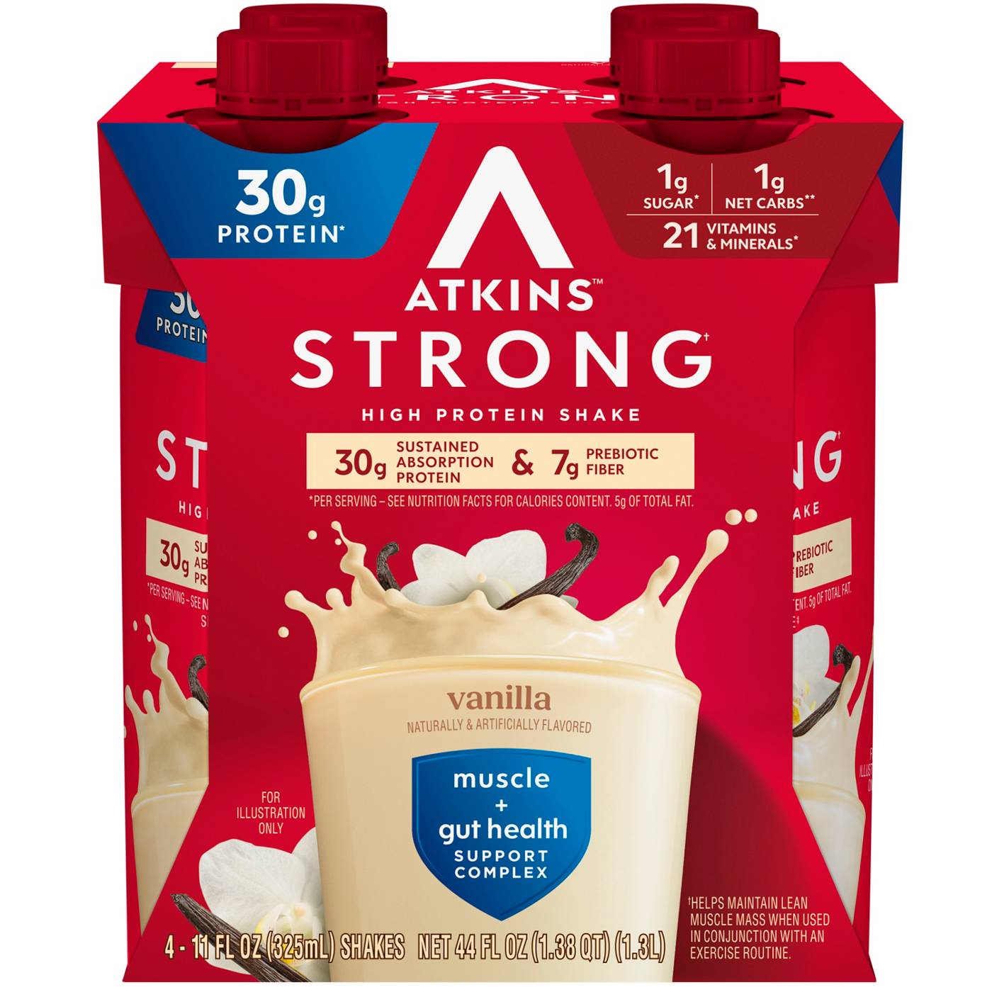 Atkins Strong High Protein Shakes - Vanilla; image 1 of 2