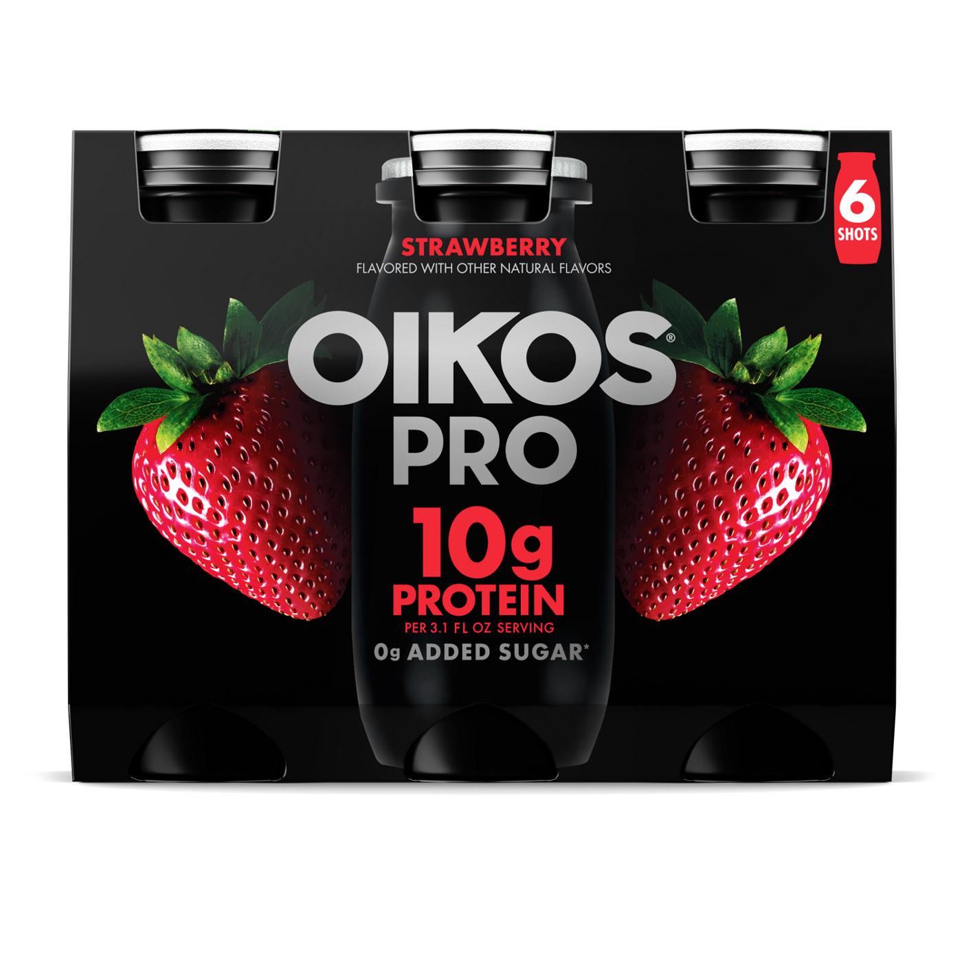 Oikos 10g Strawberry Protein Drink 3.1 oz Bottles; image 1 of 2