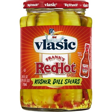 Vlasic Frank's Red Hot Flavored Kosher Dill Spears, 24 oz