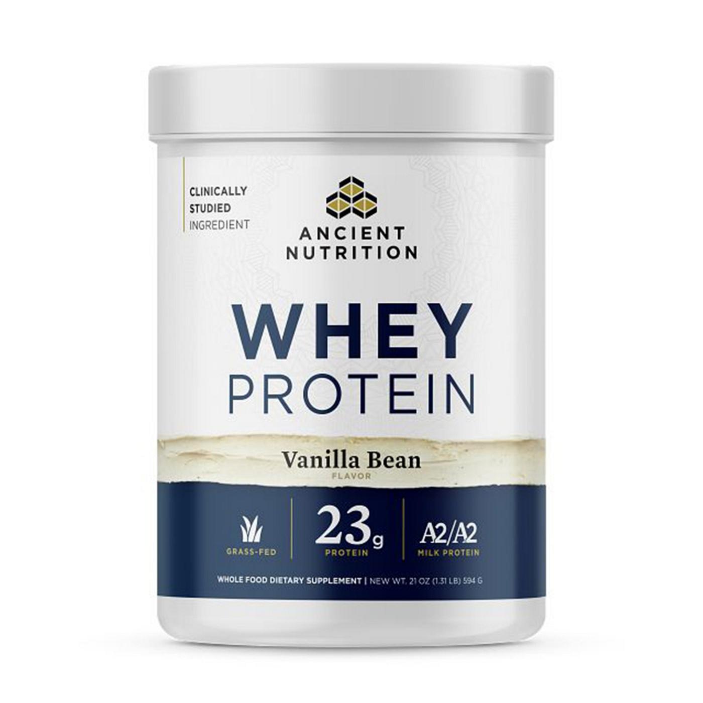 Ancient Nutrition Vanilla Bean Whey Protein; image 1 of 3