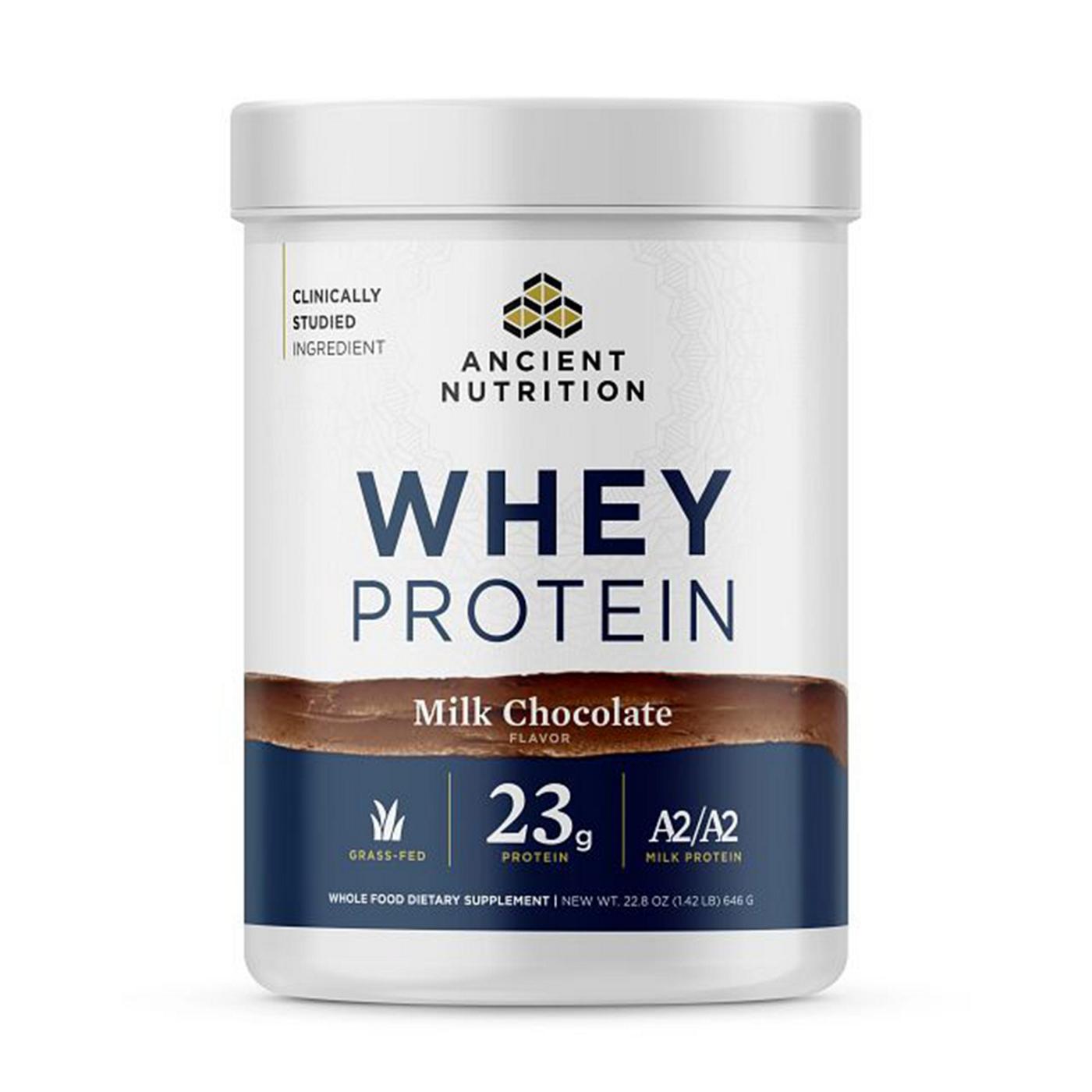 Ancient Nutrition Milk Chocolate Whey Protein; image 1 of 2