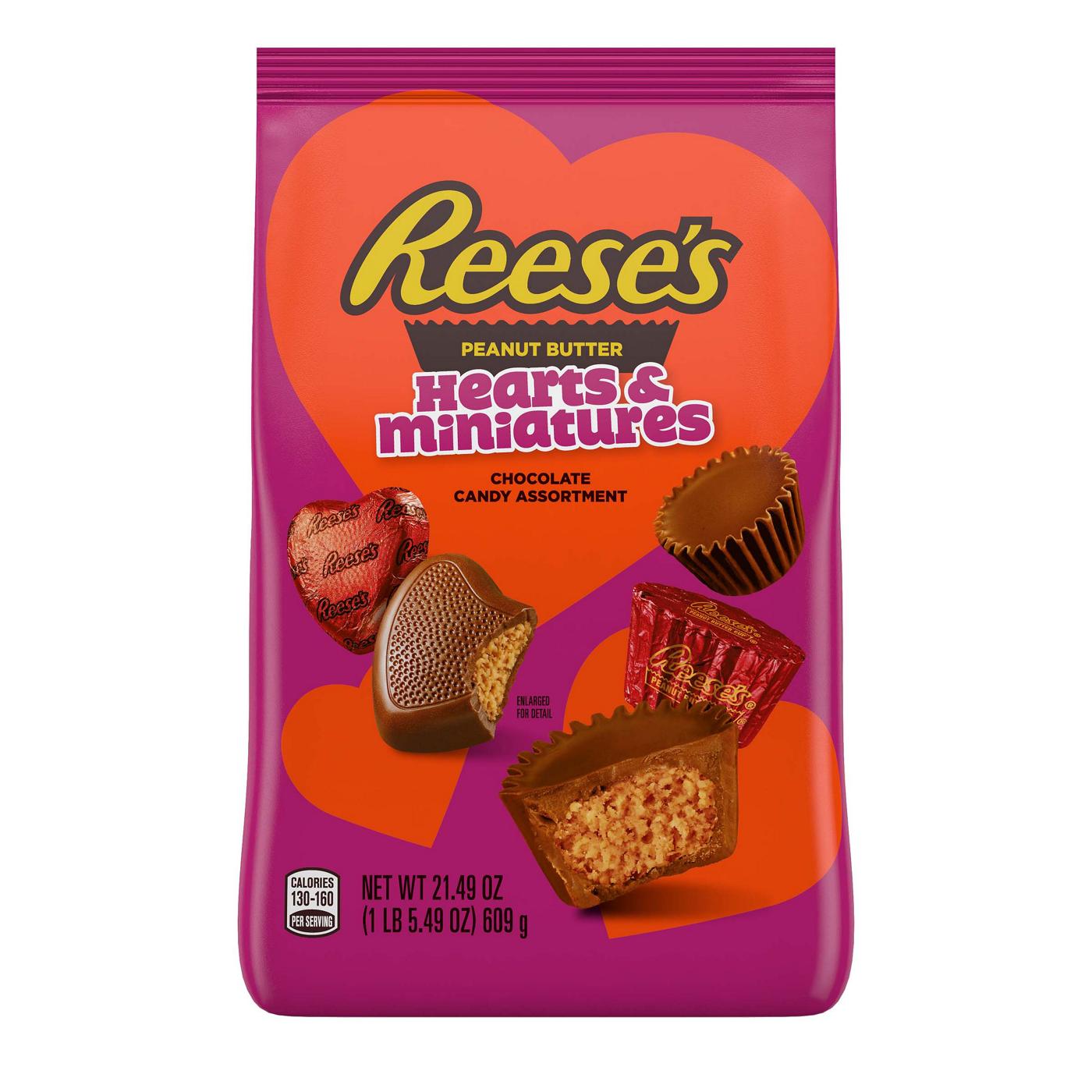 Reese's Peanut Butter Hearts & Miniatures Valentine's Candy; image 1 of 7