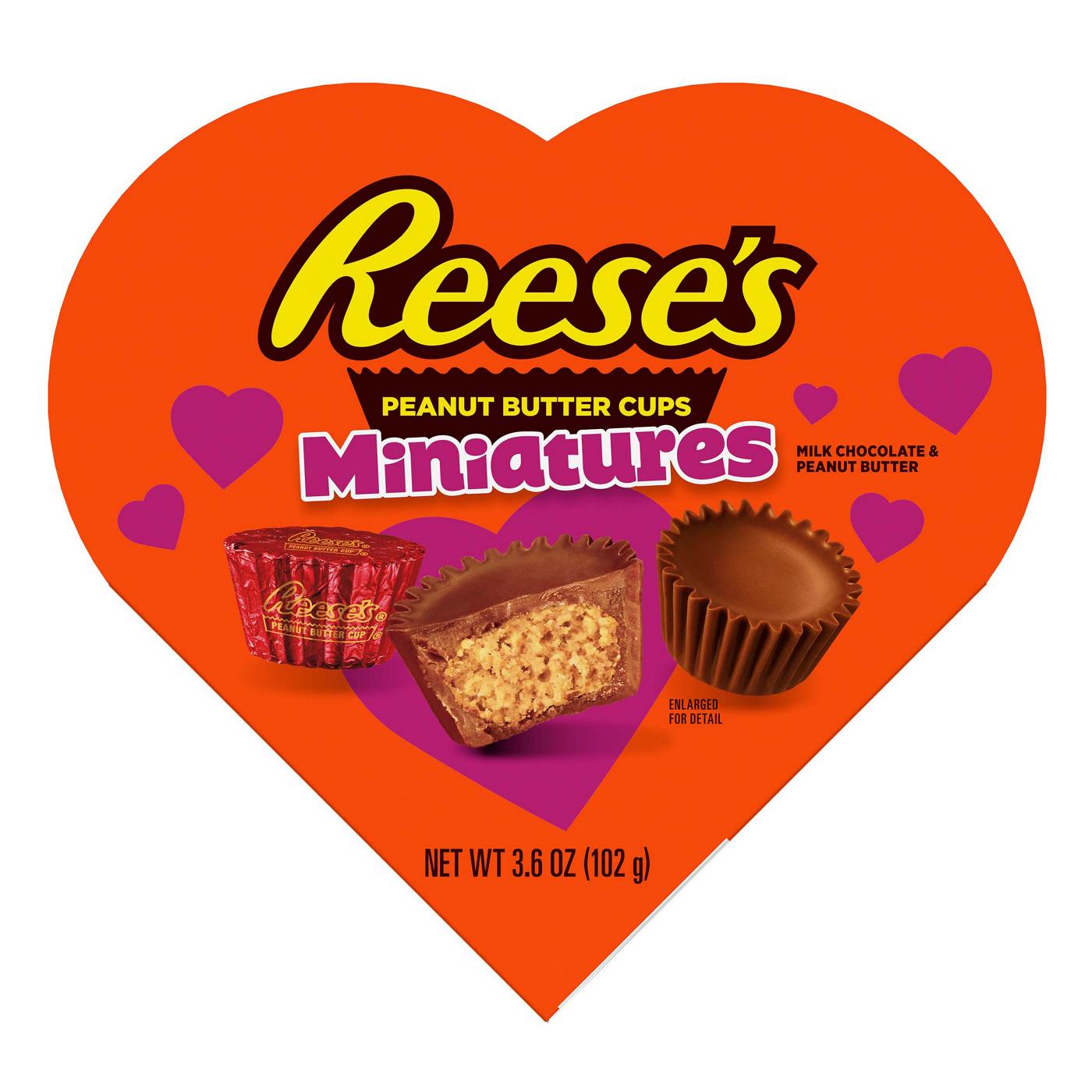 Reese's Peanut Butter Cups Miniatures Valentine's Candy Heart Gift Box; image 1 of 7