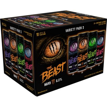 Monster The Beast Unleashed Hard Beverage Variety 12 pk Cans, 12 oz