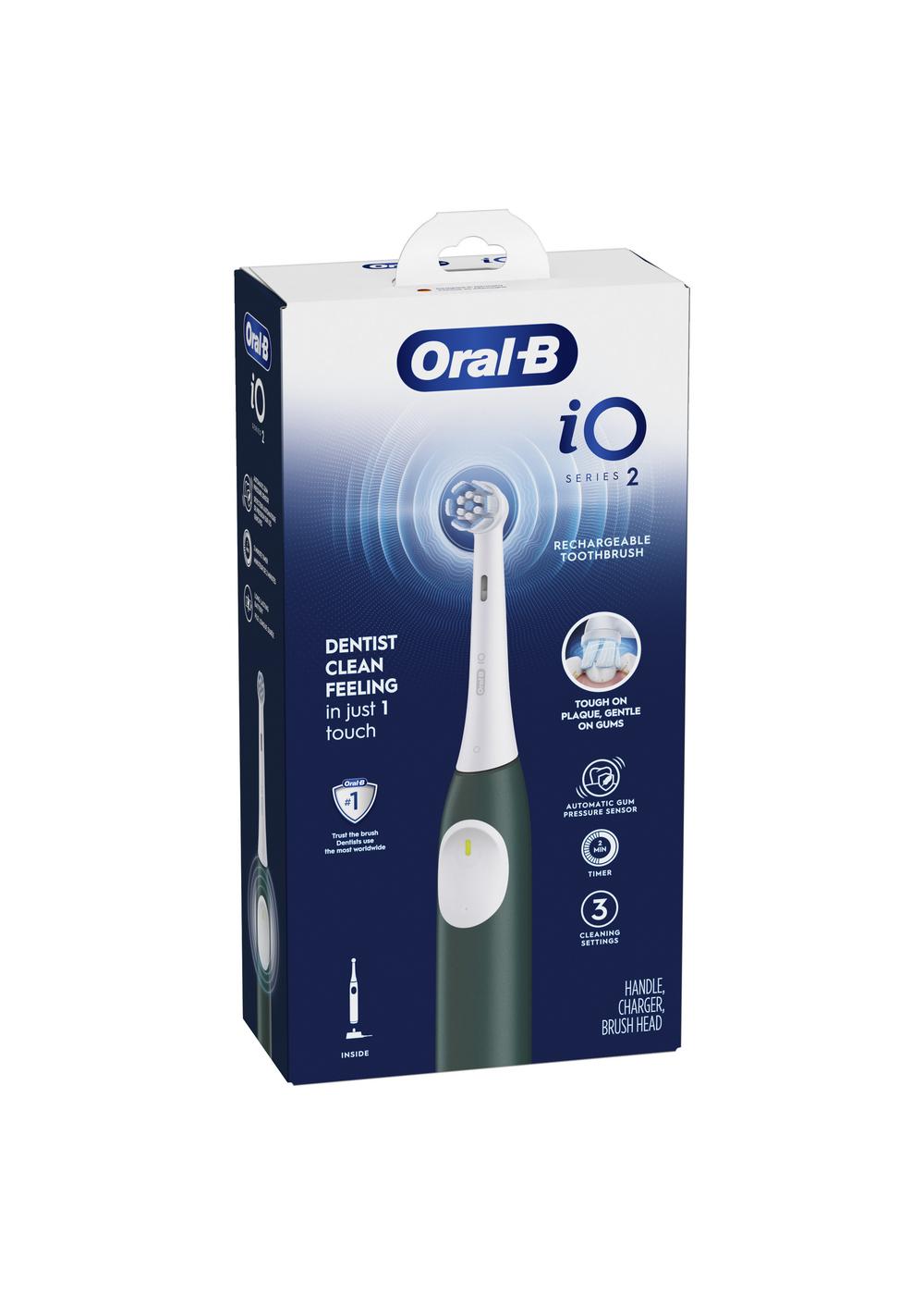 Oral-B iO Series 2 Rechargeable Toothbrush - Green; image 3 of 4