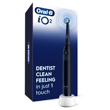 Oral-B iO Series 2 Rechargeable Electric Powered Toothbrush, Night Black with 1 Gentle Care Brush Head