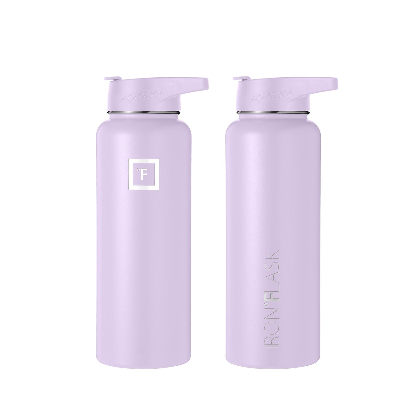 Iron Flask Wide Mouth Water Bottle & 3 Lids - Lavender; image 4 of 5