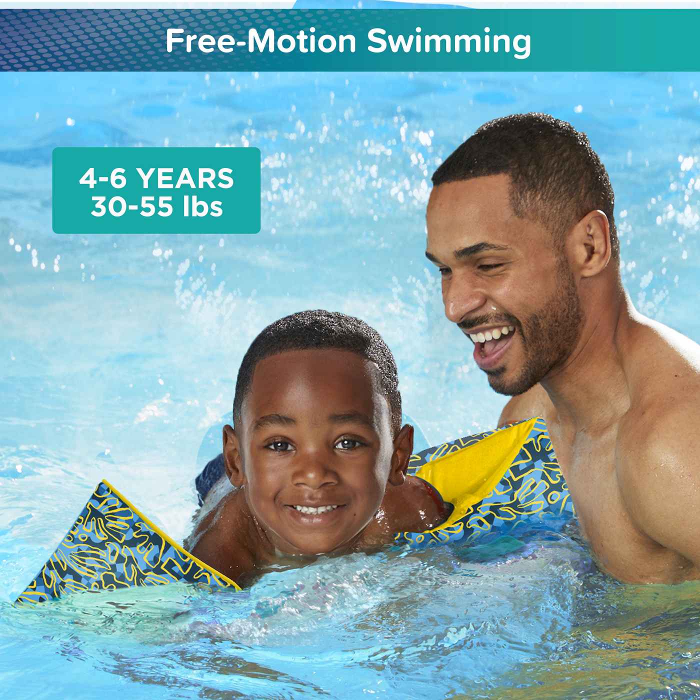 Aqua Leisure Kids FloatEez Fabric Arm Bands - Blue; image 6 of 6