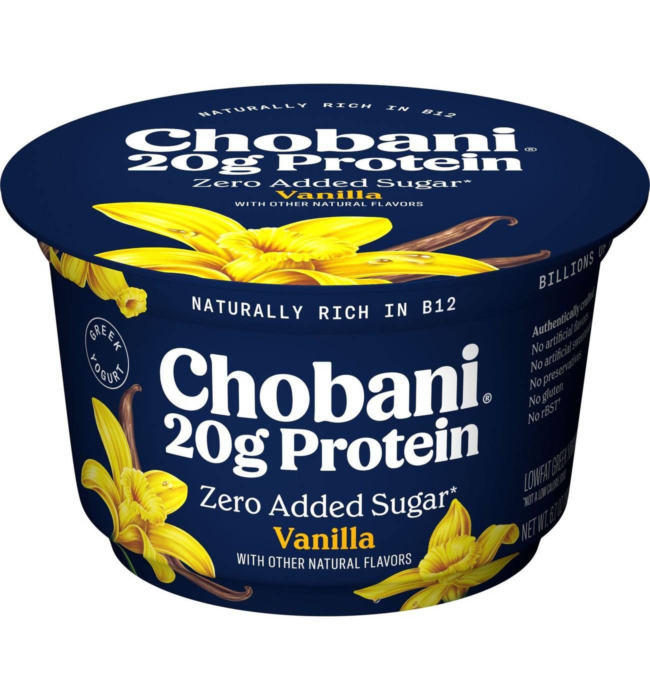 Chobani 20G Protein Zero Sugar Added Greek Yogurt - Vanilla; image 6 of 6