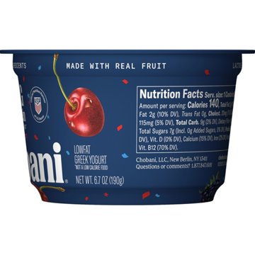 Chobani 20G Protein Lowfat Greek Yogurt - Cherry Berry