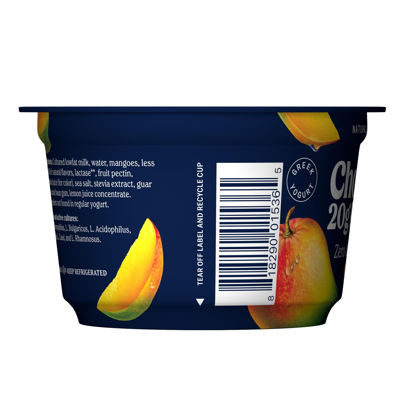 Chobani 20g Protein Zero Sugar Added Greek Yogurt -  Mango; image 2 of 2