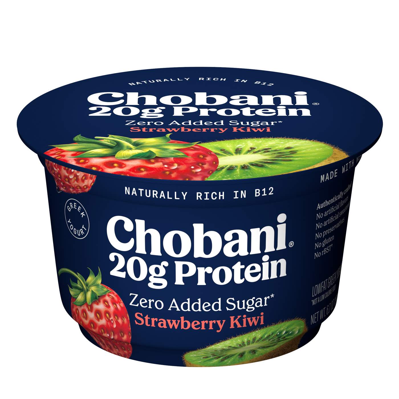 Chobani 20g Protein Zero Sugar Added Greek Yogurt - Strawberry; image 1 of 3