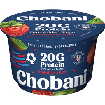 Chobani 20G Protein Zero Sugar Added Greek Yogurt - Strawberry Kiwi