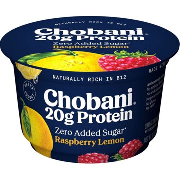 Chobani 20G Protein Zero Sugar Added Greek Yogurt -  Raspberry Lemon