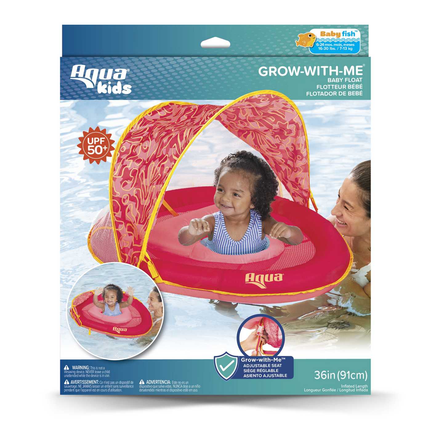 Aqua Leisure Kids Grow-With-Me Baby Boat - Pink; image 12 of 13
