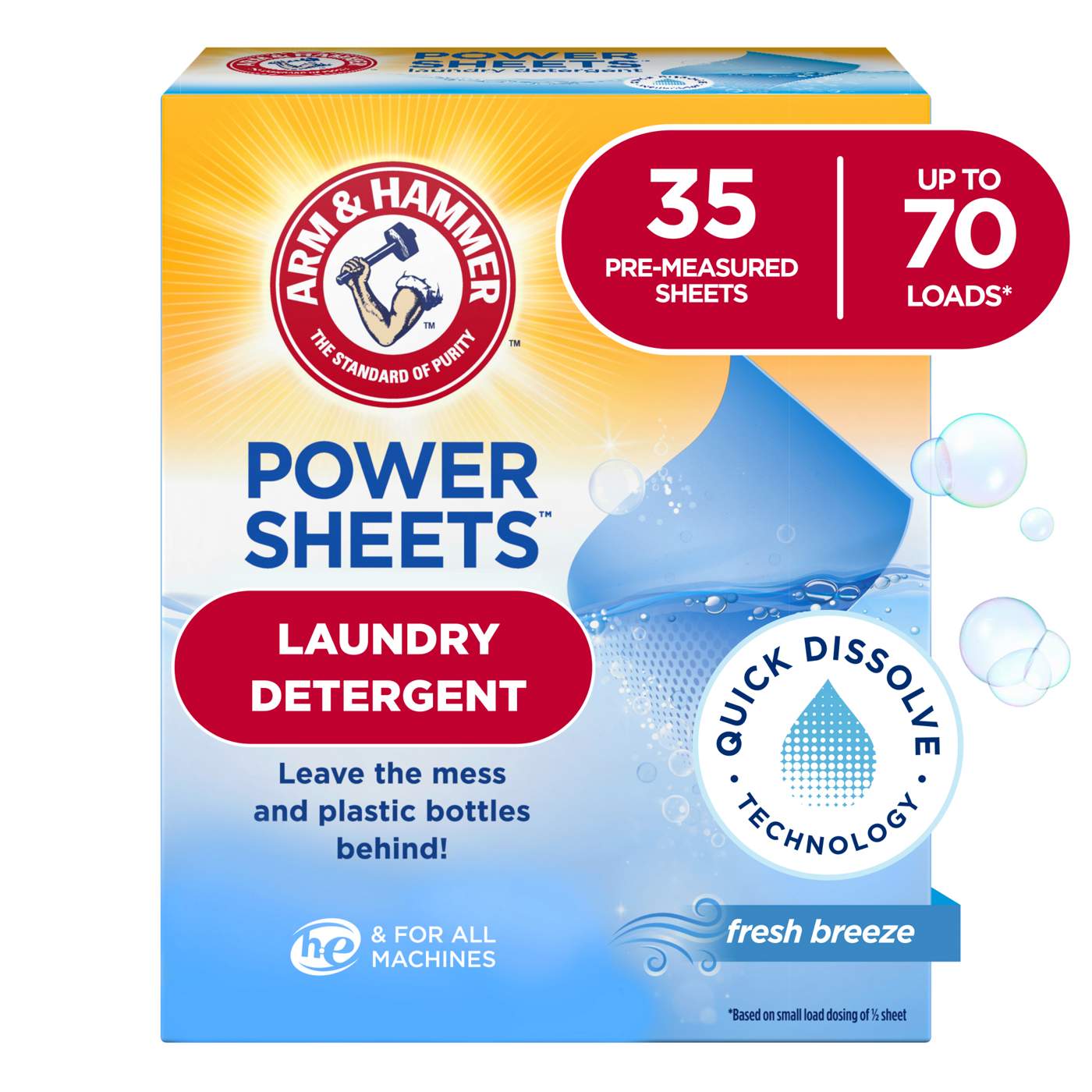 Arm & Hammer Power Sheets Laundry Detergent - 70 Loads; image 5 of 17