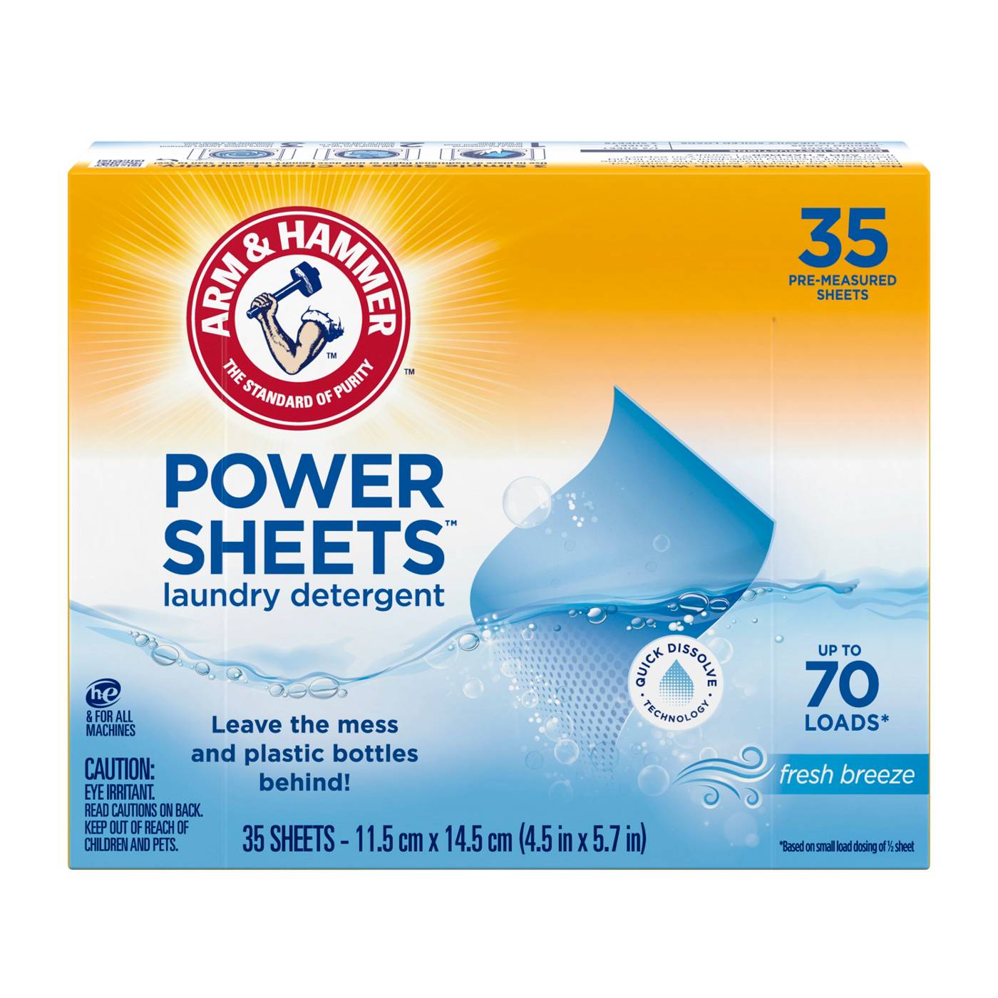 Arm & Hammer Power Sheets Laundry Detergent - 70 Loads; image 6 of 17