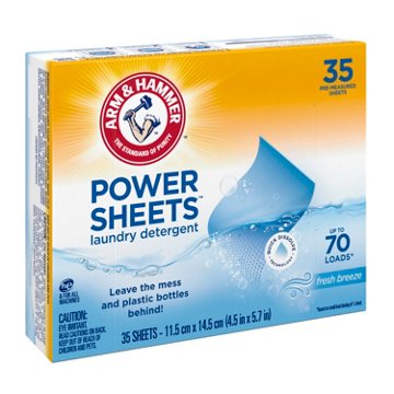 Arm & Hammer Power Sheets Laundry Detergent - 70 Loads, 35 ct