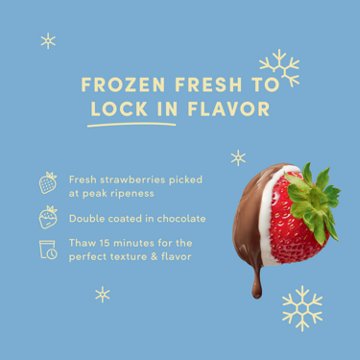 Tru Fru Frozen Strawberries - Milk + White Chocolate, Family Size, 18 oz