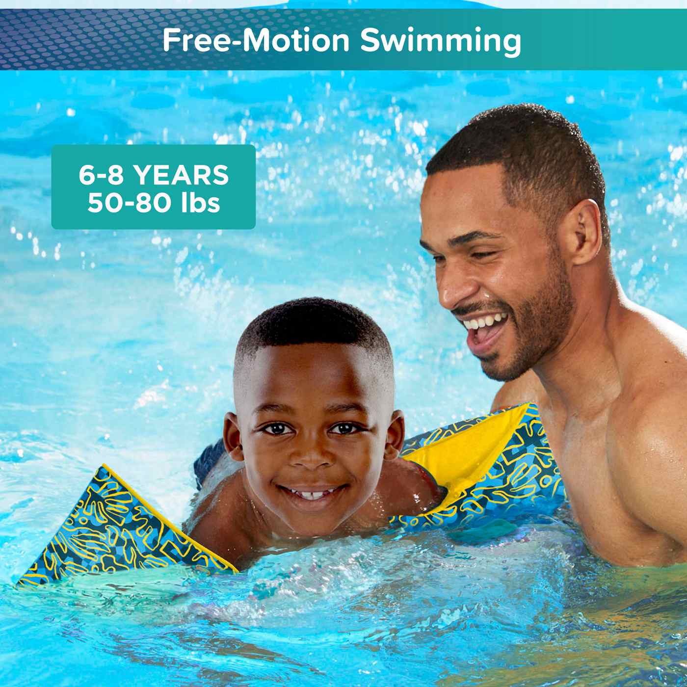 Aqua Leisure FloatEez Kids Fabric Arm Bands - Blue; image 3 of 6