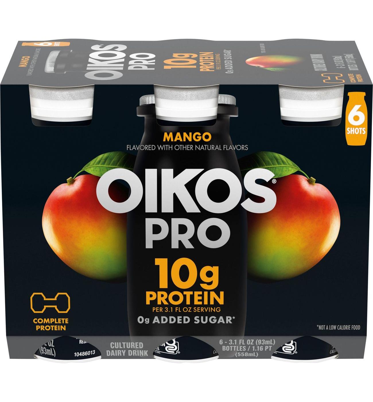 Oikos Pro 10g Protein Mango Yogurt Drink 3.1 oz Bottles; image 1 of 2