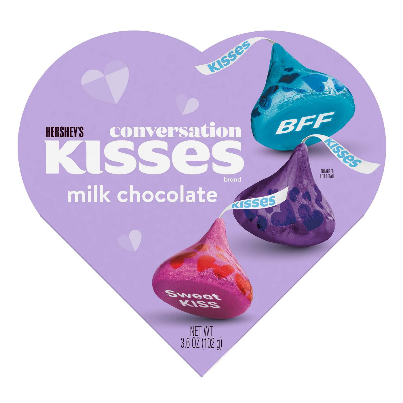 Hershey's Kisses Milk Chocolate Valentine's Candy Heart Gift Box; image 1 of 7