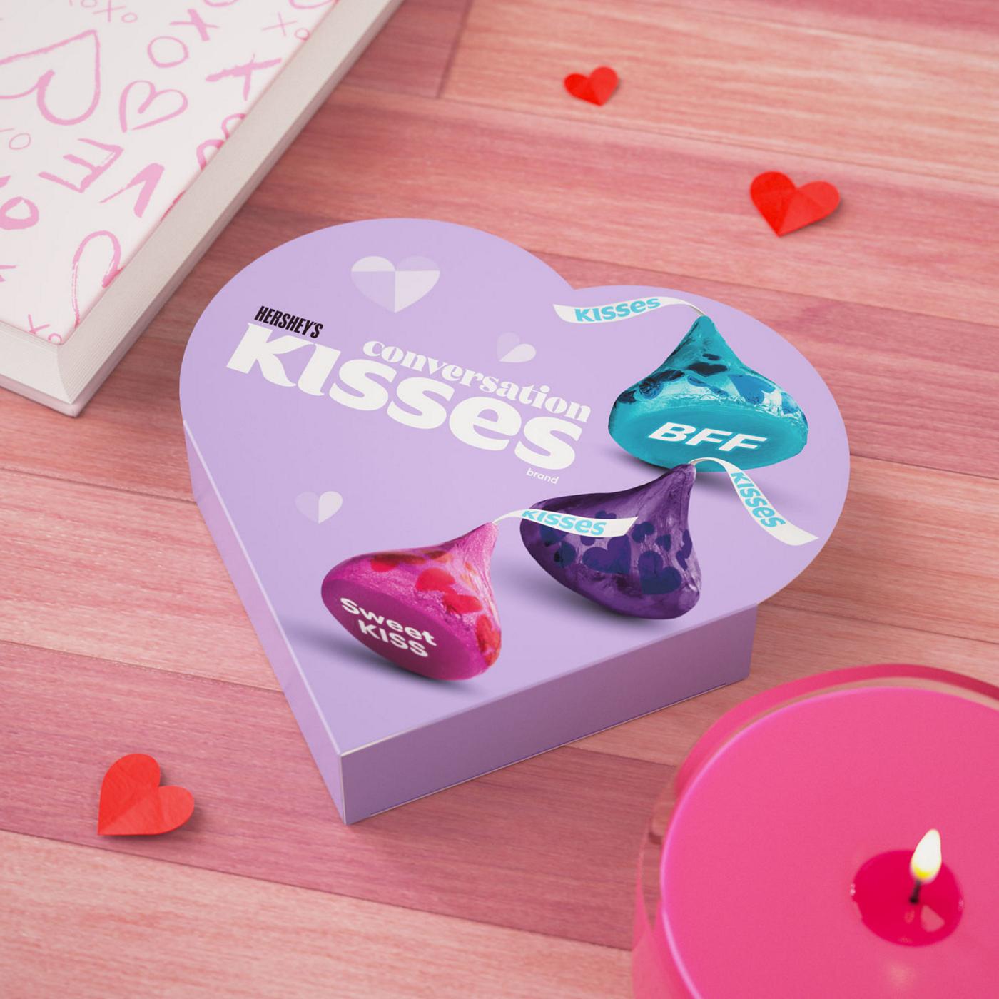 Hershey's Kisses Milk Chocolate Valentine's Candy Heart Gift Box; image 7 of 7